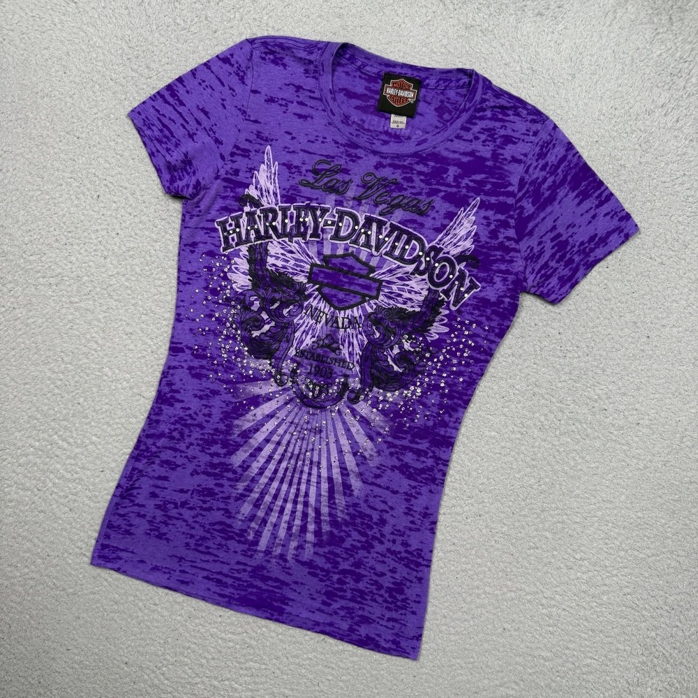 Harley Davidson Rhinestone‎ Biker T-shirt
